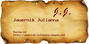 Jauernik Julianna névjegykártya